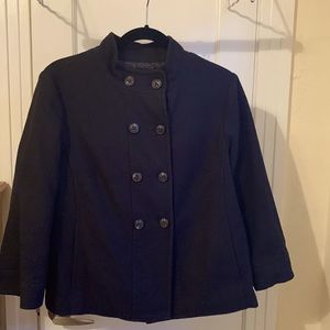 L Banana Republic double breasted, lined wool jacket